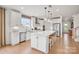 Modern kitchen with an island, stainless steel appliances, and white cabinets at 4775 Formation Dr # 99, Lancaster, SC 29720