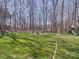 Wide shot of backyard with a fire pit and a play set at 572 Church St, Locust, NC 28097