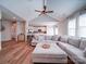 Spacious living room flows into the kitchen, creating an open and airy feel at 572 Church St, Locust, NC 28097