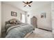 Comfortable bedroom featuring a ceiling fan and natural light at 7133 Yardley St, Gastonia, NC 28056