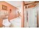 Bathroom with a soaking tub and glass-enclosed shower at 8134 Chatham Oaks Dr, Concord, NC 28027