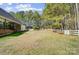 Spacious fenced backyard with mature trees providing privacy and a sense of seclusion at 932 Dovefield Dr, York, SC 29745