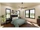 Well-lit bedroom with wood floors, a ceiling fan, and large windows at 00A Old Pardue Rd, Lancaster, SC 29720