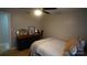 Comfortable bedroom featuring a ceiling fan, natural light, and neutral color palette at 1206 Spring Dr, Shelby, NC 28150