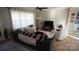 Inviting living room with modern decor, featuring a plush sofa and stylish furnishings at 1206 Spring Dr, Shelby, NC 28150