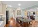 Spacious kitchen with island, granite countertops, stainless appliances, with an open view to the living room at 1740 12Th Street Nw Dr, Hickory, NC 28601