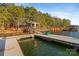 Waterfront property with a dock and gazebo, perfect for enjoying lake living and scenic views at 208 Woodwinds Dr, Mount Holly, NC 28120