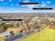 Beautiful aerial view with proximity callouts to Downtown Mooresville and Main St at 334 Hillcrest Dr, Mooresville, NC 28115