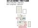First floor plan showcasing a garage, bedrooms, kitchen, dining room, living room, and patio at 422 Lee Ave, Wadesboro, NC 28170