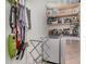 Functional laundry room with modern washer and dryer, ample storage, and space-saving folding rack at 422 Lee Ave, Wadesboro, NC 28170