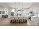 Stylish kitchen featuring an island with seating, modern appliances, and elegant fixtures at 4890 Rio De Luna None, Hickory, NC 28601