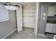 Open pantry with shelving for food storage at 7228 Rollingridge Dr, Charlotte, NC 28211