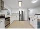 Bright kitchen features white cabinets, stainless steel appliances, and modern finishes at 724 Merridale Dr, Charlotte, NC 28214