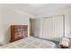 Bedroom with a dresser and double closets, featuring a patterned comforter at 101 Fairfax Dr, Salisbury, NC 28146