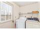 Functional laundry room with appliances and a window for natural lighting at 101 Fairfax Dr, Salisbury, NC 28146
