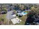 Aerial view of community amenities including a pool, playground, and basketball court at 110 Shawnee Trl, Mount Gilead, NC 27306