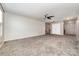 Large bonus room featuring neutral carpet and ample natural light at 19113 Hawk Haven Ln, Charlotte, NC 28278