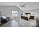 Spacious main bedroom with a vaulted ceiling, large window, and comfortable furnishings, creating a relaxing retreat at 2167 Whispering Winds Dr, Rock Hill, SC 29732
