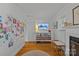 This living room boasts a fireplace and is currently used as a play area at 2606 Chesterfield Ave, Charlotte, NC 28205