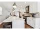 Modern kitchen with stainless steel appliances, a center island, and white cabinets at 2727 Hilliard Dr, Charlotte, NC 28205