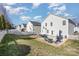This backyard has patio seating, a playset and is fenced at 4214 High Shoals Dr, Monroe, NC 28110