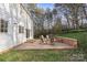 Spacious backyard with brick patio and seating, ideal for entertaining and relaxation at 5421 Woodcreek Dr, Charlotte, NC 28226