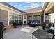Spacious outdoor patio with comfortable seating, perfect for entertaining or relaxing at 6015 Pleasant Run Dr, Matthews, NC 28104