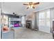 Bright bedroom with bunkbeds, ceiling fans and lots of light at 6325 Foster Rd, Woodleaf, NC 27054