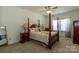 Spacious bedroom featuring a four-poster bed and neutral decor at 7133 Sumters Camp Trl, Fort Mill, SC 29707