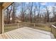 Back porch is partially covered and overlooks a treed backyard at 910 Pine Knoll Rd # 13, Fort Mill, SC 29715