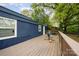 View of a wooden deck attached to a home, offering outdoor living space at 9937 Harwood Ln, Charlotte, NC 28214