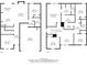 Detailed floor plan showcasing room layouts for both floors with dimensions at 11518 Solstice Way, Huntersville, NC 28078