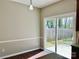 Breakfast nook with sliding glass door access to backyard at 12044 Brownestone View Dr, Charlotte, NC 28269