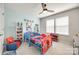 A bedroom featuring a Spider-Personal themed bed, decor, ceiling fan, and abundant natural light at 2076 Brightflower Ln, York, SC 29745