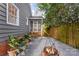 Charming backyard featuring a cozy fire pit area and access to a screened-in porch at 1416 Woodland Dr, Charlotte, NC 28205
