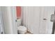 Cozy powder room featuring a shower and toilet at 14815 Superior St, Charlotte, NC 28273