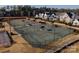Aerial view of the community tennis courts showcasing the recreation opportunities at 15035 Batteliere Dr, Charlotte, NC 28278