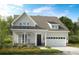 Charming two-story home with stone accents, a covered front porch, and a two-car garage at 305 Basil Dr, Indian Trail, NC 28079