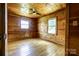 Bedroom with natural lighting, ceiling fan and wood flooring at 3640 Oak Haven Ln, Shelby, NC 28150