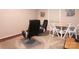 A flex room featuring carpet, unique furniture, and wall decor, offering a versatile space at 3711 Davis Dr, Charlotte, NC 28270