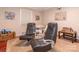 A flex room featuring carpet, unique furniture, and wall decor, offering a versatile space at 3711 Davis Dr, Charlotte, NC 28270
