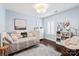 Bedroom with light blue walls, a daybed, and a reading nook at 618 Bannerman Ln, Fort Mill, SC 29715