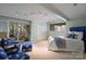 Bright bedroom with a sliding glass door leading to the backyard and comfortable seating at 6366 Sharon Hills Rd, Charlotte, NC 28210