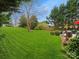 Large, well-maintained backyard with lush green grass and mature trees, perfect for outdoor activities at 809 Circle Trace Rd, Monroe, NC 28110