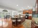 Charming kitchen with wooden cabinets, a central island, and a breakfast nook at 809 Circle Trace Rd, Monroe, NC 28110