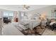 Serene main bedroom with a large bed, decorative rug, and large windows at 919 Pennington Dr, Indian Land, SC 29720
