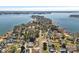 Aerial view showcases the neighborhood's layout and proximity to the lake at 106 Beachview Dr, Mooresville, NC 28117