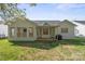 Rear exterior view shows a well-kept yard and white siding, creating an inviting and relaxing outdoor oasis at 1207 Overhill Rd, Salisbury, NC 28144