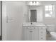 Stylish bathroom vanity with white cabinetry, a spacious countertop, and sleek hardware for a fresh and modern look at 1207 Overhill Rd, Salisbury, NC 28144