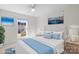 Staged bedroom featuring an upholstered headboard, bedside tables and lamps, and a window with natural light at 1207 Overhill Rd, Salisbury, NC 28144